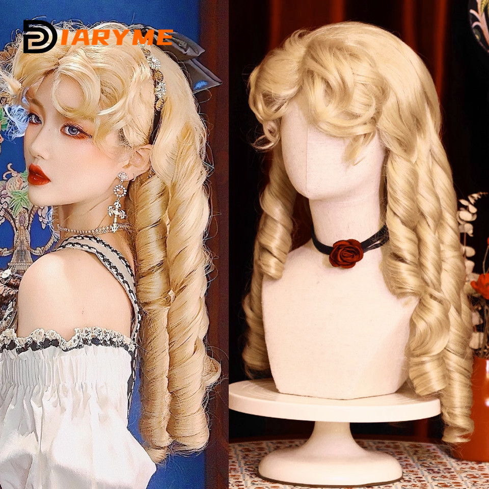 Review For Lolita Long Curly Cosplay Wig YV1178