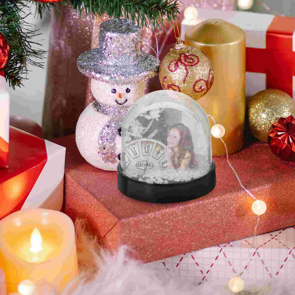 Snow Globe Photo Frame with Picture Insert DIY Frames Blank Plastic ...