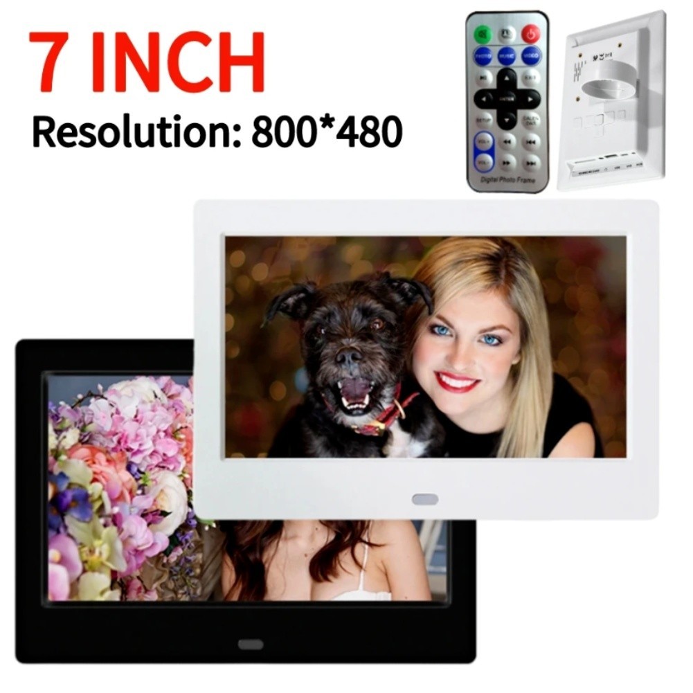 7 inch Digital Picture Photo Frame Full-View Screen Photo Album Clock ...