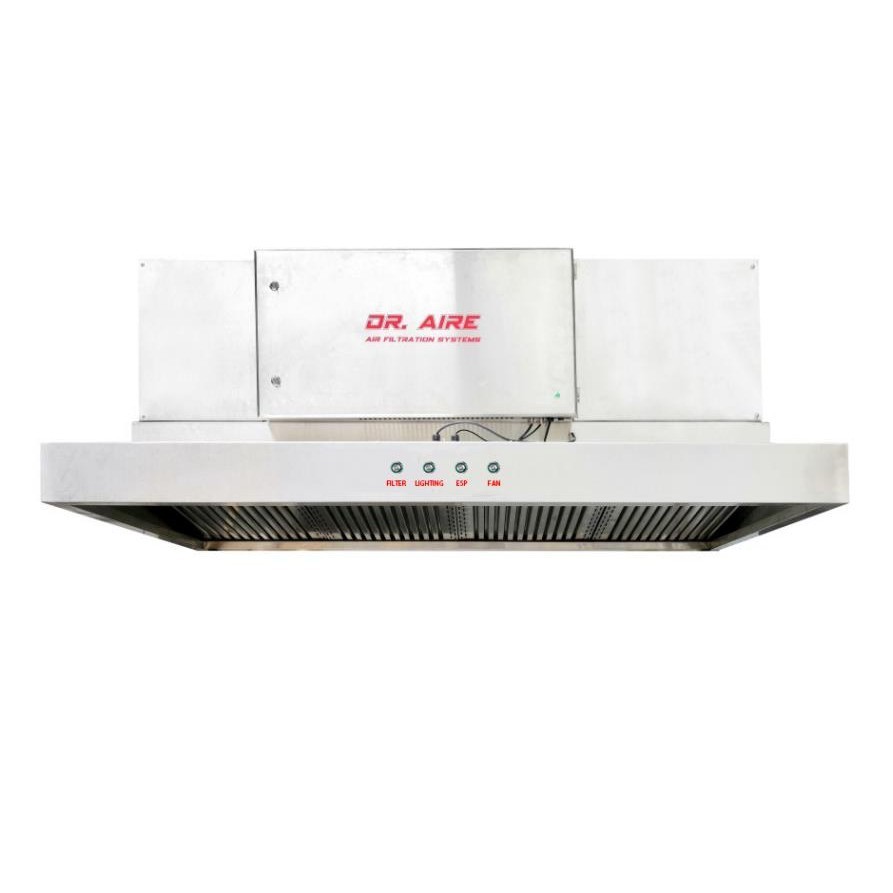 Industrial kitchen appliance range hoods with fume scrubber All in one