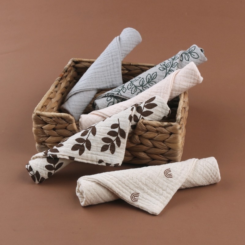 5PCS Baby Facecloth Set Cotton Drooling Bibs Square Burp Cloth for ...