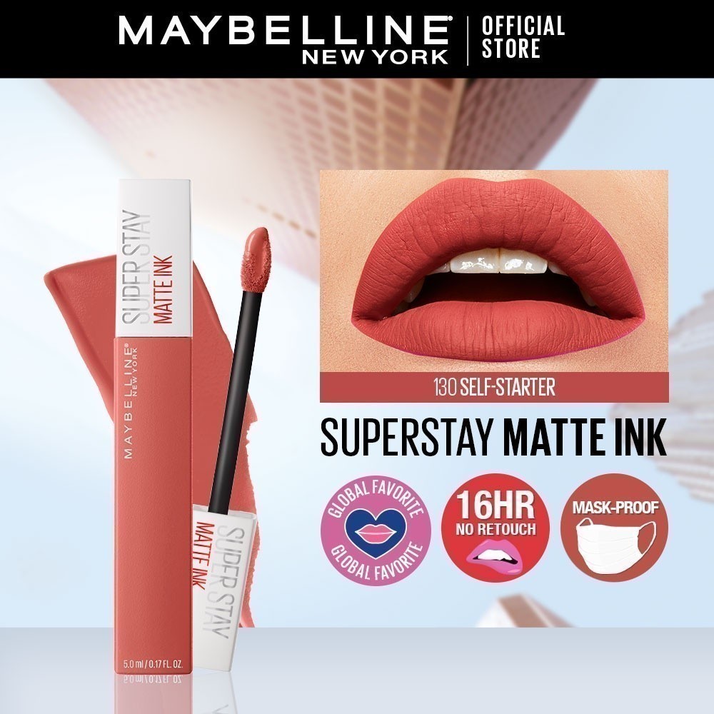 Best Seller: Maybelline Superstay Matte Ink Liquid Lipstick (5mL) – 16HR wear, Long lasting, Waterproof Lip Tint