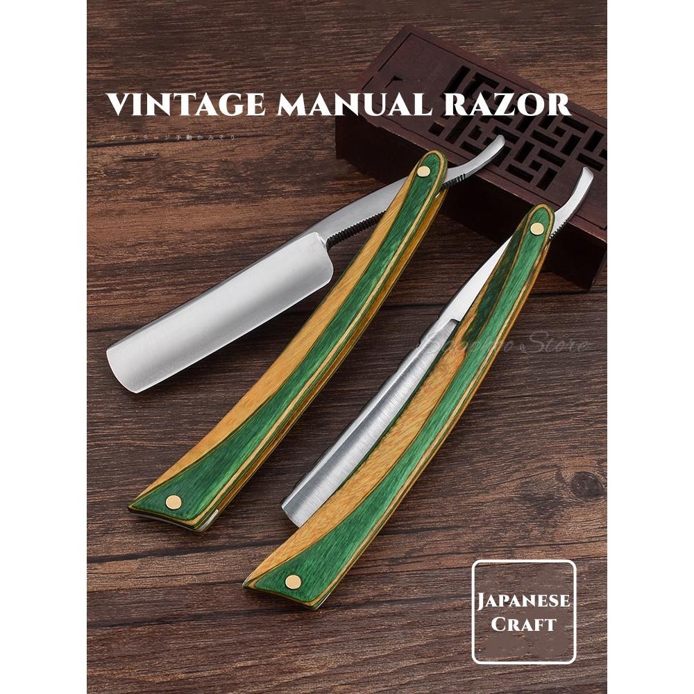 ⚖Japan S45C Carbon Steel Razor Straight Edge Sharp Barber Shop Razor ...