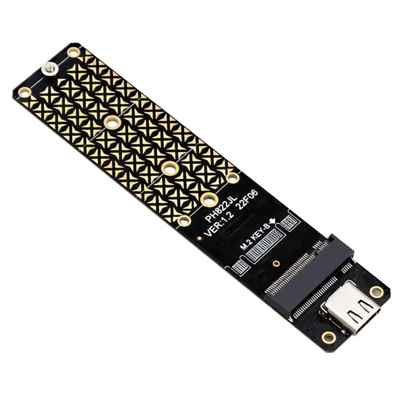 ☠NGFF M.2 B-key Sata Hard Disk SSD To USB3.1 TYPE-C 10G Expansion Card ...