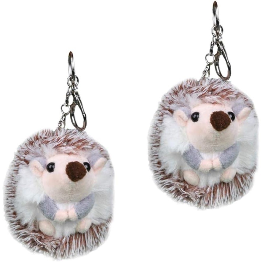 EXCEART Key Chain Key Ring Pendant Hedgehog Plush PP Cotton Cute ...