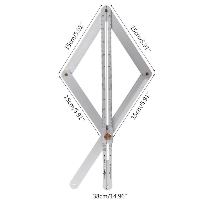 Miter Measuring Tool Ruler Protractor Multi-Angle Gauge Woodworking ...