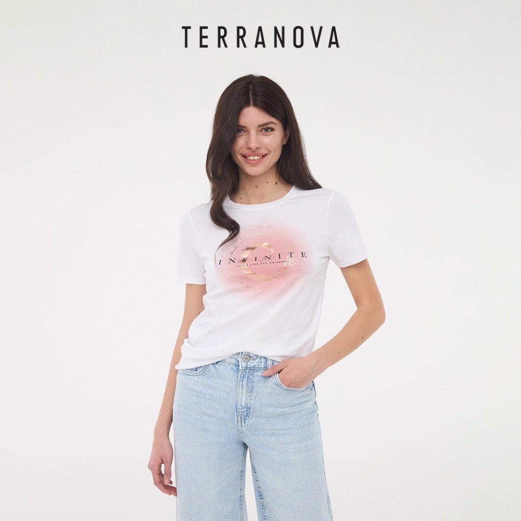 terranova-crew-neck-with-laminated-writing-and-print-t-shirt-for-women