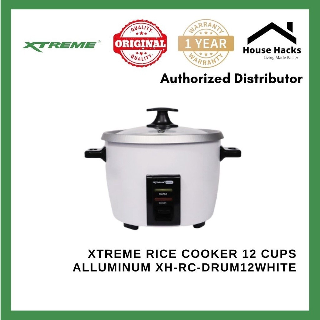 Xtreme Rice Cooker 12 Cups Aluminum XH-RC-DRUM12WHITE (House Hacks ...