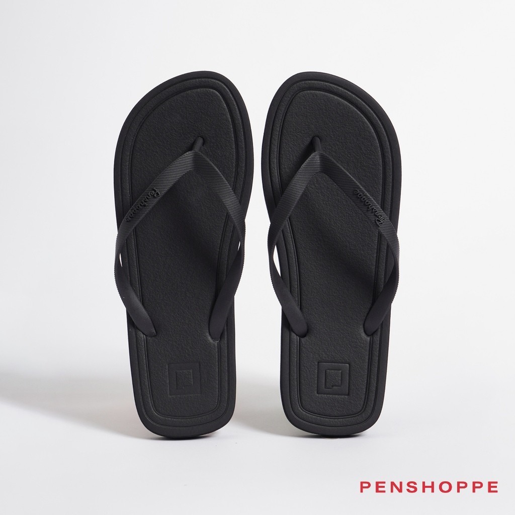 Penshoppe Slim Fit Flip Flops Slippers For Women Black Shopee Philippines