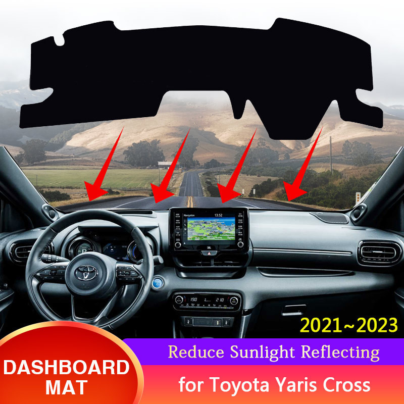 Tapis Tableau De Bord Sur Mesure Toyota Yaris Cross XP210 2021-2024 – Protection UV Antireflet Antidérapant