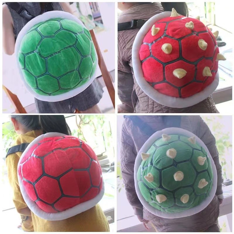 30cm 4 Style Anime Super Koopa Turtle SchoolBag Turtle Shell Green Bowser Plush Toys Backpack Kawaii Shopee Philippines