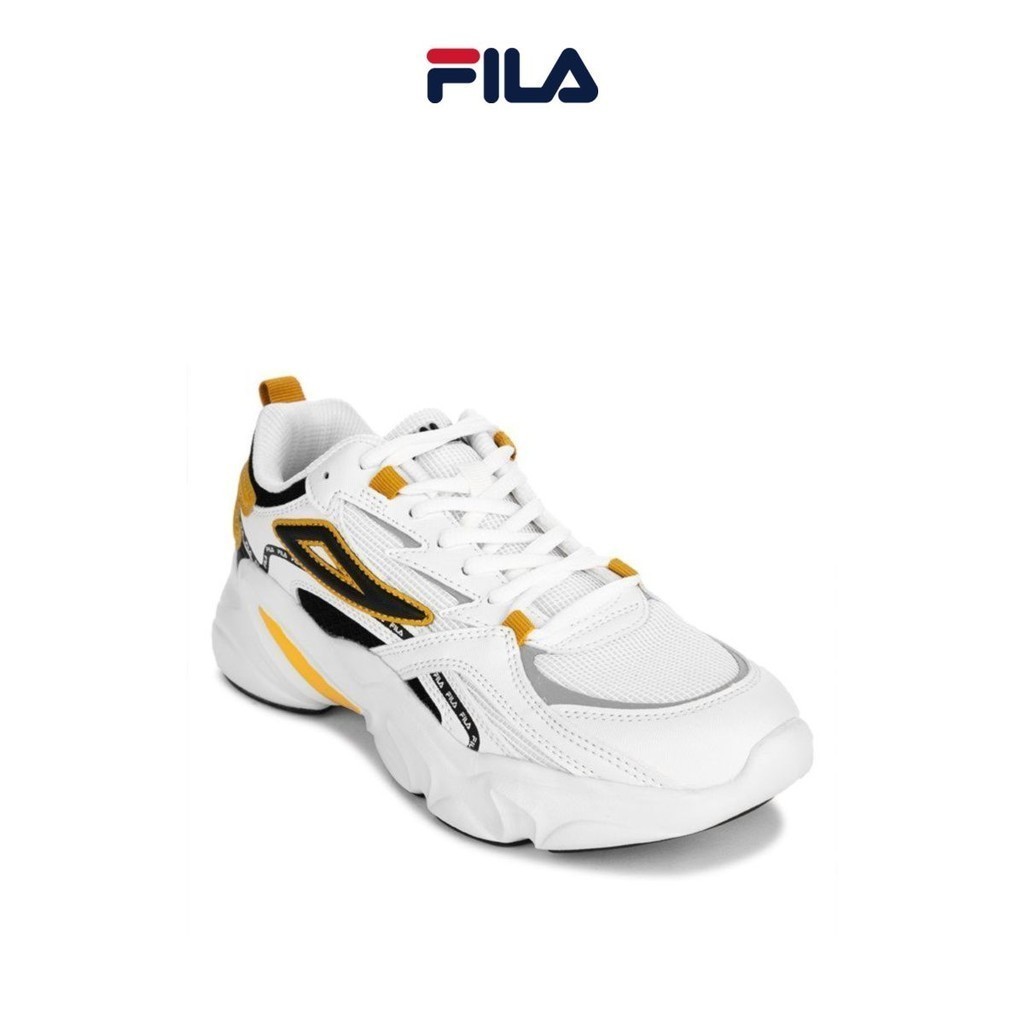 Fila shoes yellow and white hotsell