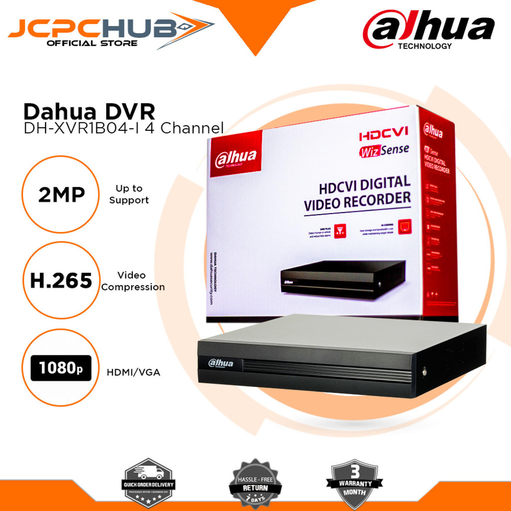 Dahua DVR 4CH DH-XVR1B04-I Penta-brid Wiz-Sense Smart H.265 HEVC | AI ...