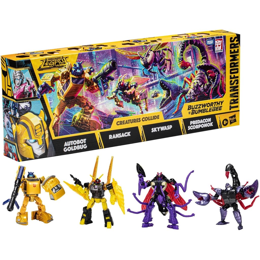TRANSFORMERS Buzzworthy Bumblebee Creatures Collide (Autobot Goldbug ...