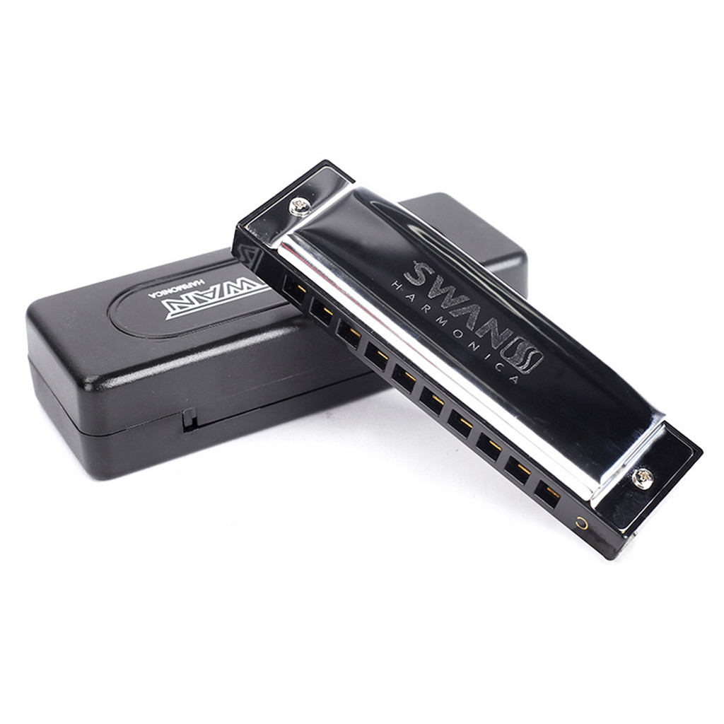 Harmonica SWAN Key of C 10 Holes Diatonic Blues For Beginner Students