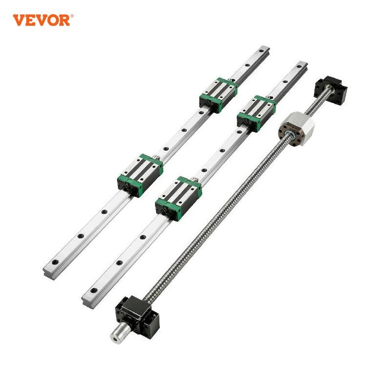 ♣VEVOR Linear Guide Rail 2Pcs HGR20 Linear Slide Rail with RM1605 ...