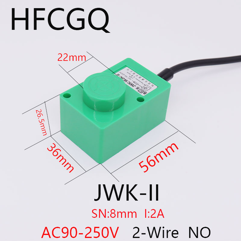 ☊JWK：WJKII high current 2A inductance proximity switch sensor AC90250V 2 line normally Open 22