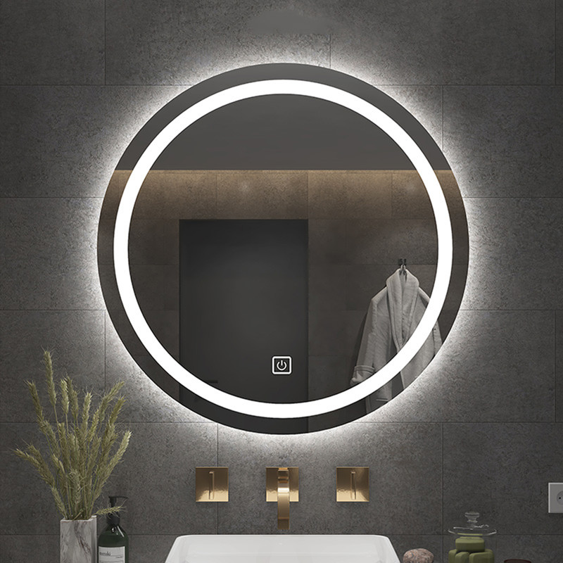 Round Smart Mirror Electric Hairdressing Illuminated LED Bathroom