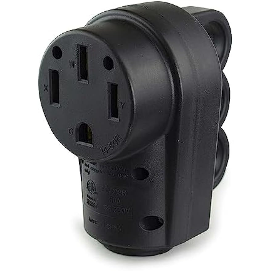 ♣Suplevel 50 Amp RV Female Plug, NEMA 14-50R 125/250 Volt Heavy Duty ...