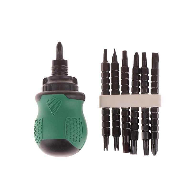 ☑Ratchet Screwdriver Set Short Handle Cross Groove Drill Telescopic ...