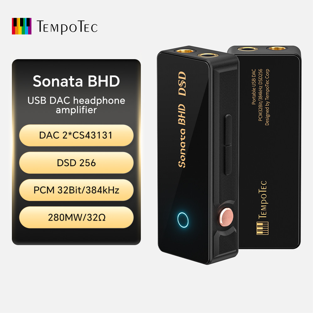 ♚TempoTec Sonata BHD Portable USB C Dongle DAC AMP 4.4mm/ 3.5mm,DSD256