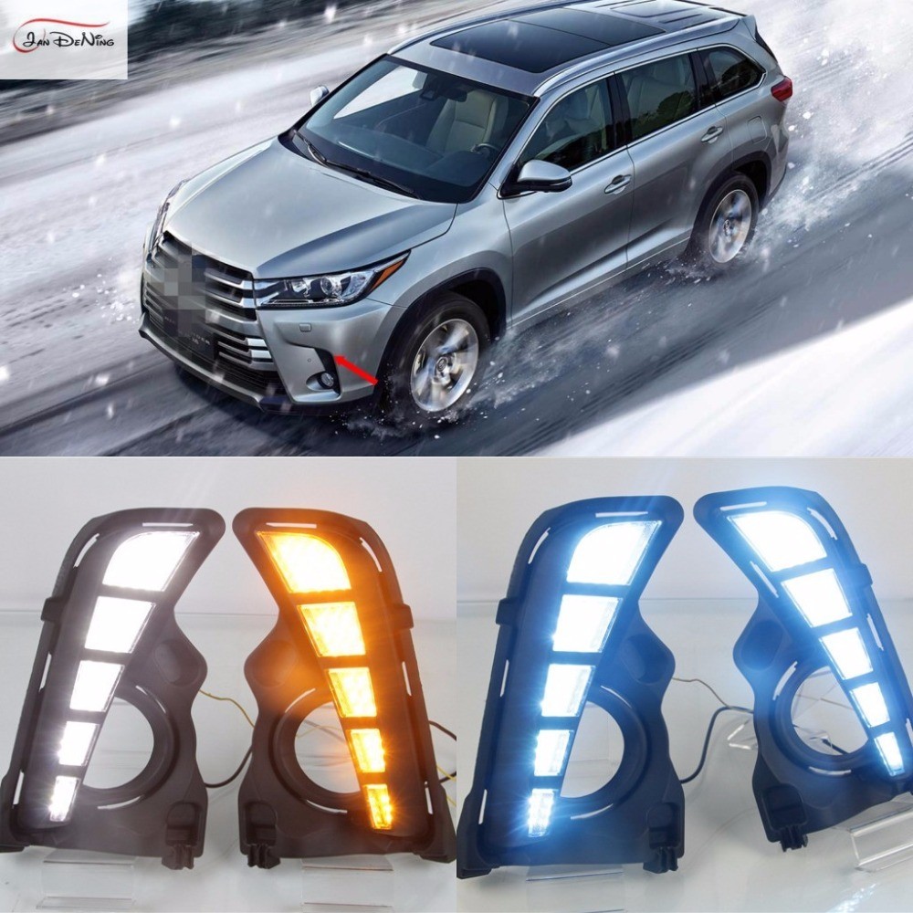 JanDeNing 1 Set LED Daytime Running Light White to Yellow Streamer Turn ...