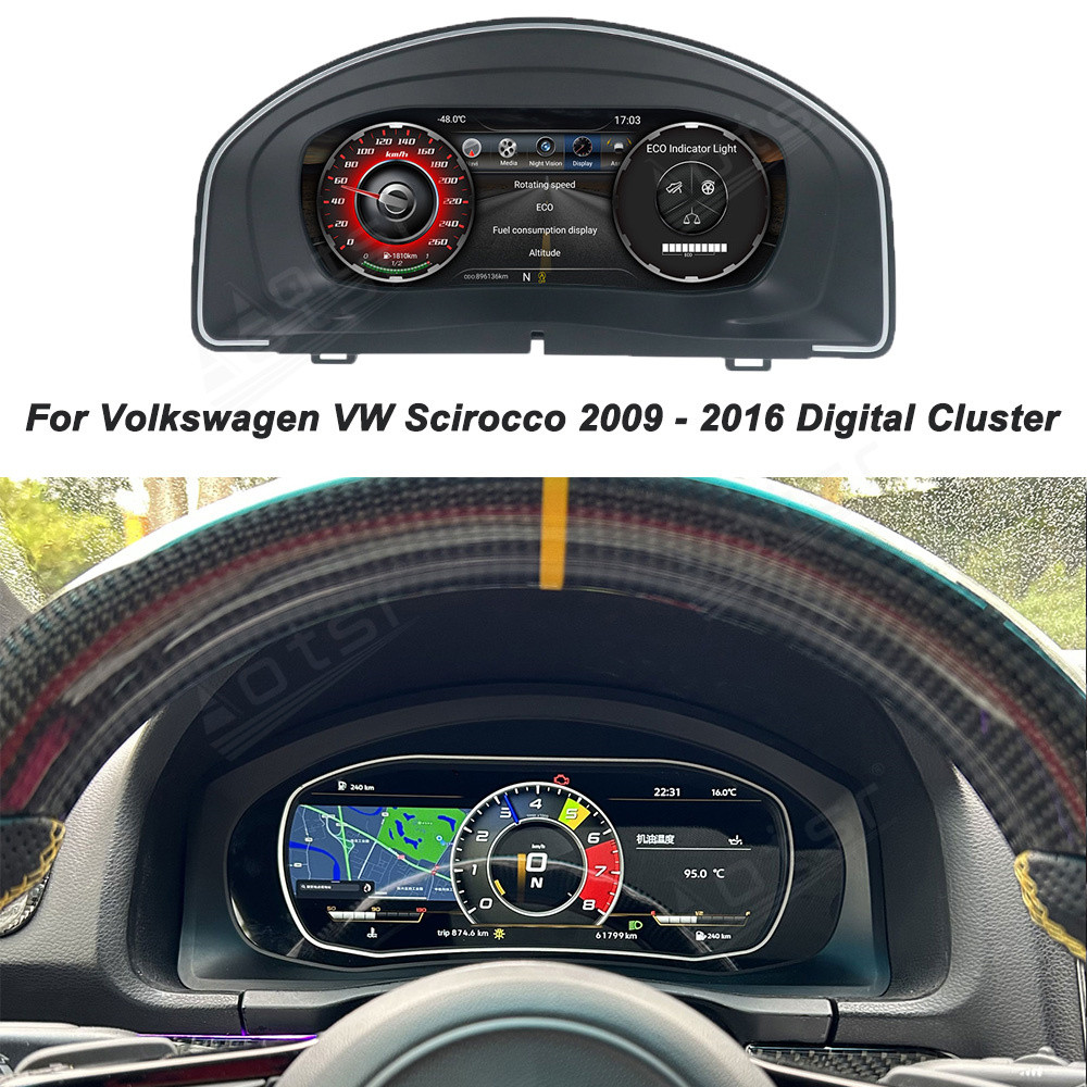 【For Volkswagen VW Scirocco 2009 - 2016 Android Car Digital Cluster LCD ...