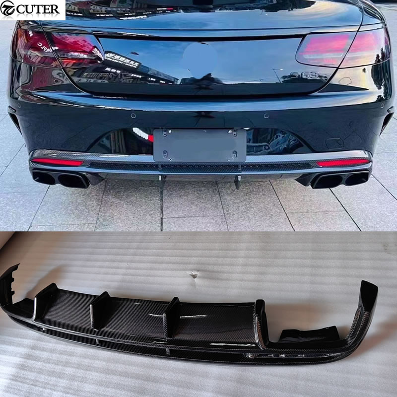 ️W217 C217 S Coupe S63 AMG Forged Carbon Fiber Rear Bumper Diffuser ...