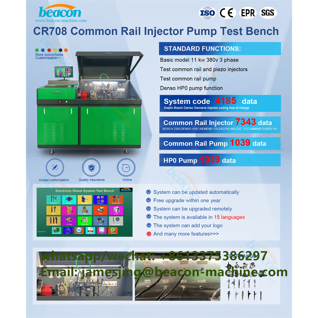 ღVehicle Diagnostic Calibration Machine Crs708l Heui Common Rail Diesel ...