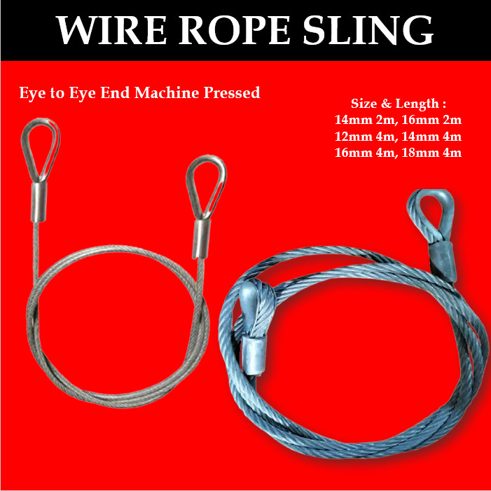 Toyu 12mm 18mm 2m 4m Flat braided steel wire rope lifting sling Cargo ...
