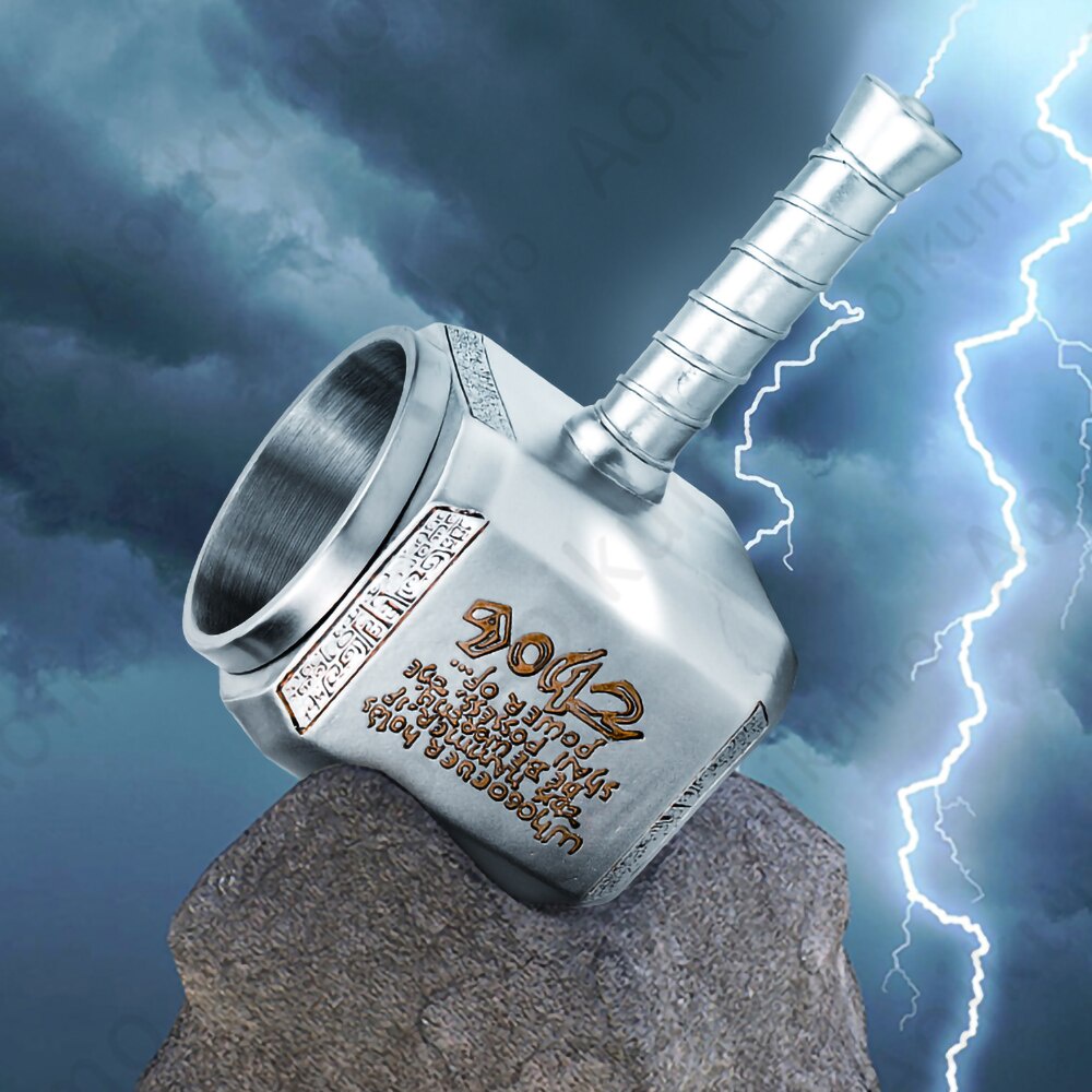 Thor Hammer Mug Norse Mythology Mjolnir 3D Coffee Cup 450ml Sculpted