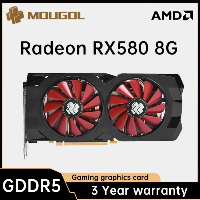 ๑☜✖MOUGOL Full New AMD Radeon RX580 8G Graphics Card GDDR5 ...