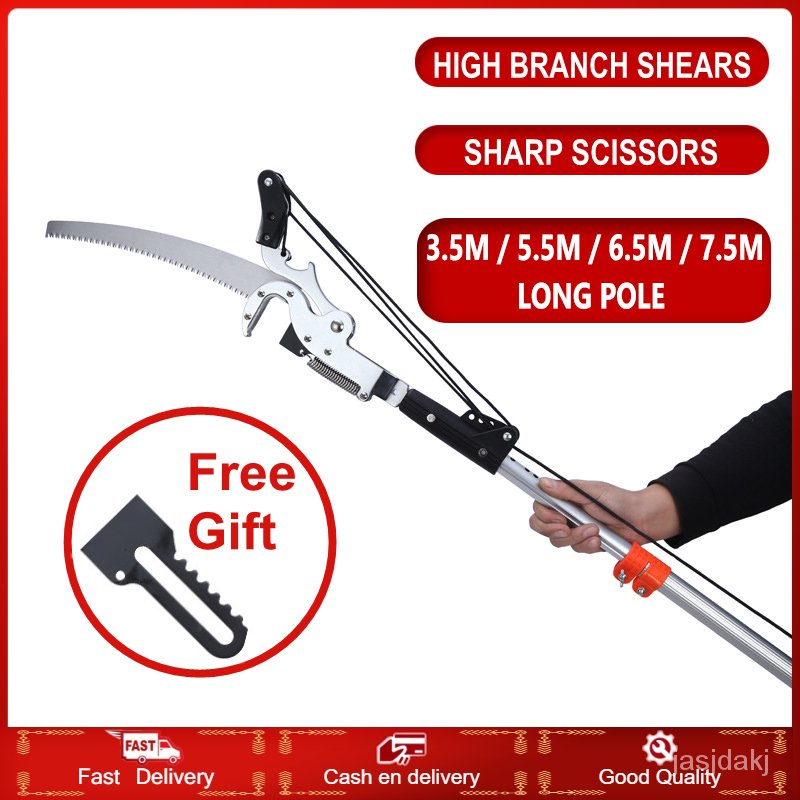 high altitude extendable tree branch cutter trimmer with pole pruning