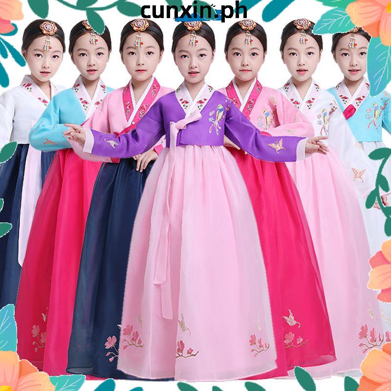 Korean Korean Children s Traditional Costume Improved Children Girls Hanbok Girls Baby Children s Clothing Korean Children s Clothing Korean Children s Day Six Performance Costumes Shopee Philippines