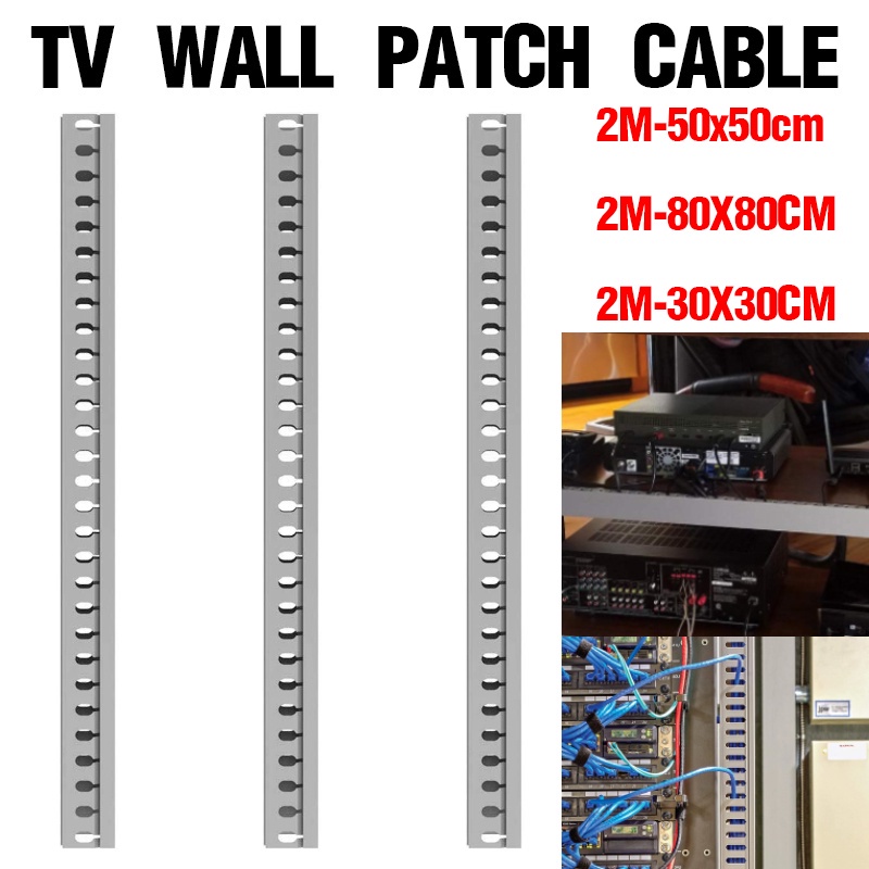 2PCS Cable Raceway Cable Concealer Open Slot Wiring Raceway Duct with Cover  On-Wall Cable Cover,Hide Wall Mount TV Cables Wires