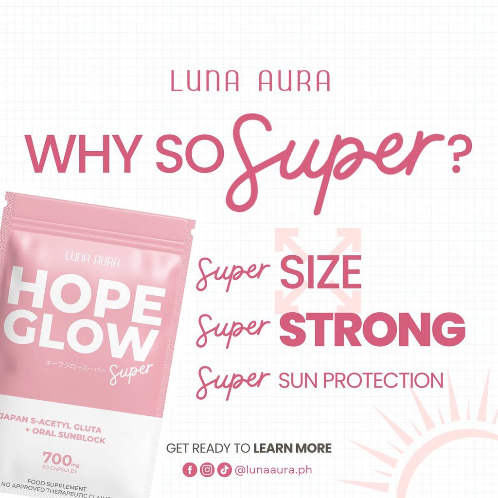 Hope Glow Luna Aura Original Collagen With Glutathione Hope Glow Super Biggie Glutathione