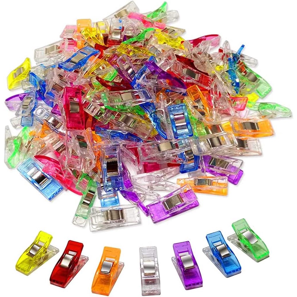 50Pcs Multipurpose Sewing Clips Colorful Clips Plastic Clip Storage ...