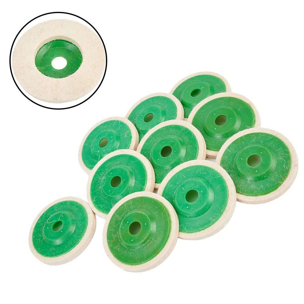 ♟10pcs 100mm Wool Buffing Polishing Wheels Felt Pad 4 Inch Buffer