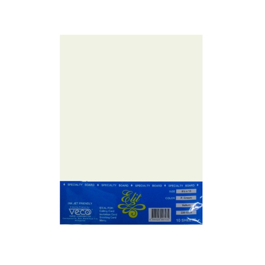 Veco Vellum Board Paper PCream 220gsm Legal 10s Shopee Philippines
