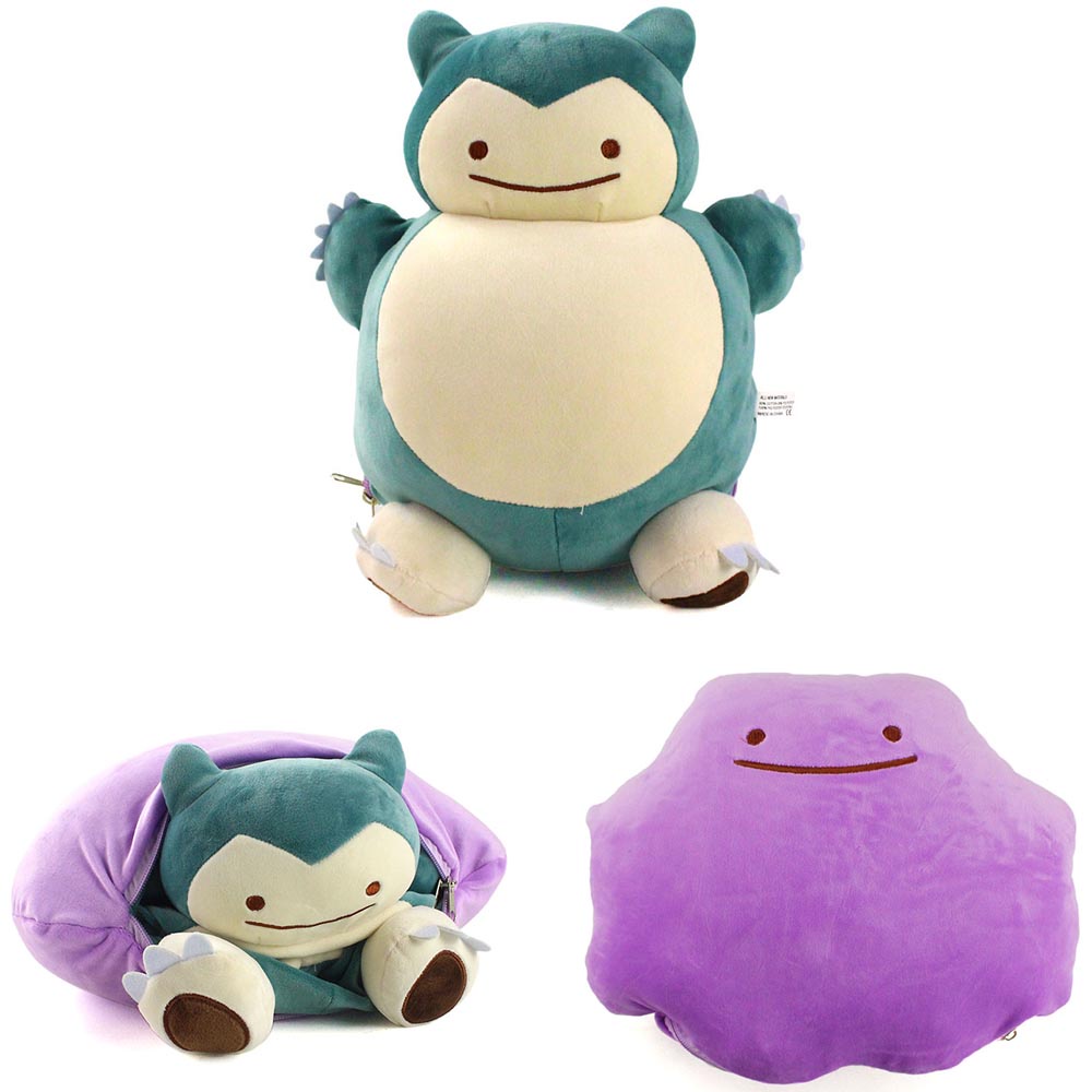 32cm Pokemon Anime Snorlax Green Cat Ditto Transform Inside Out Cushion Pillow Plush Soft Stuffed Shopee Philippines