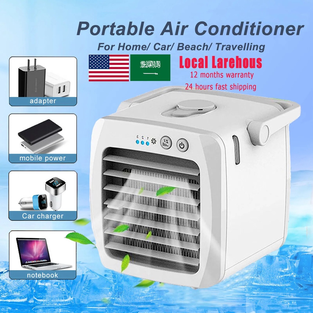 Mini Portable Cooler Air Conditioner Fan Summer Quick Easy Cooling Air