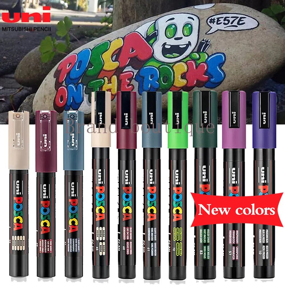 049 New Color UNI Posca Marker Pen PC1M/3M/5M WaterBased Pigment Ink