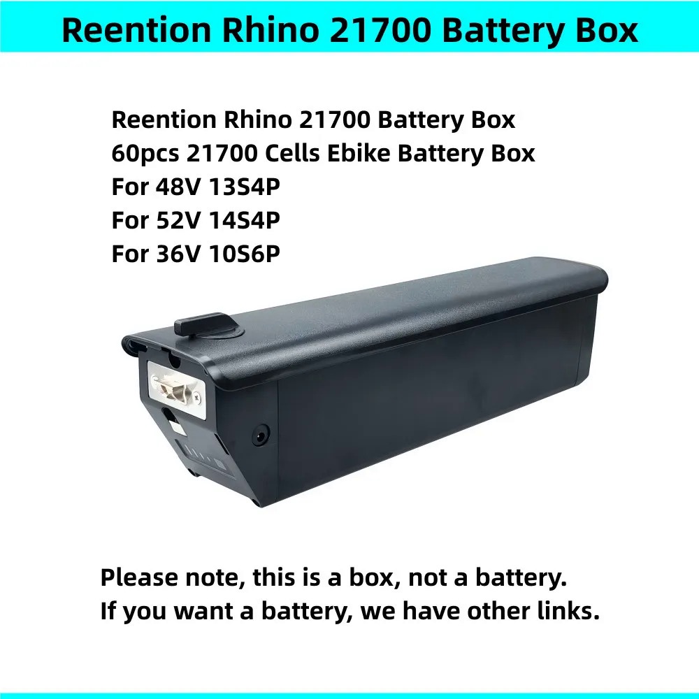 ♔Reention Rhino 21700 Ebike Battery Box 36v 48v 52v Rhino Battery Case
