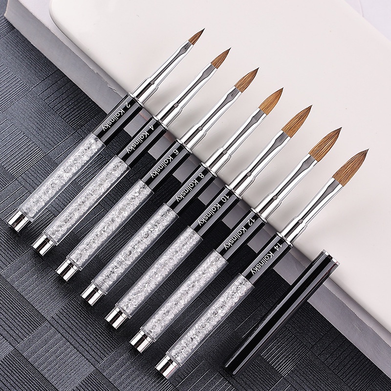 Kolinsky Sable Acrylic Brush Uv Gel Carving Pen Brush Liquid Powder Diy
