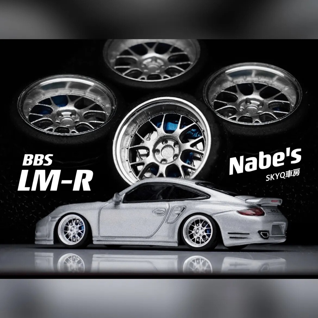 1/64 Nabes Chika Wheels BBS LM-R 9.7mm Independent Metal Polish Wheel W ...