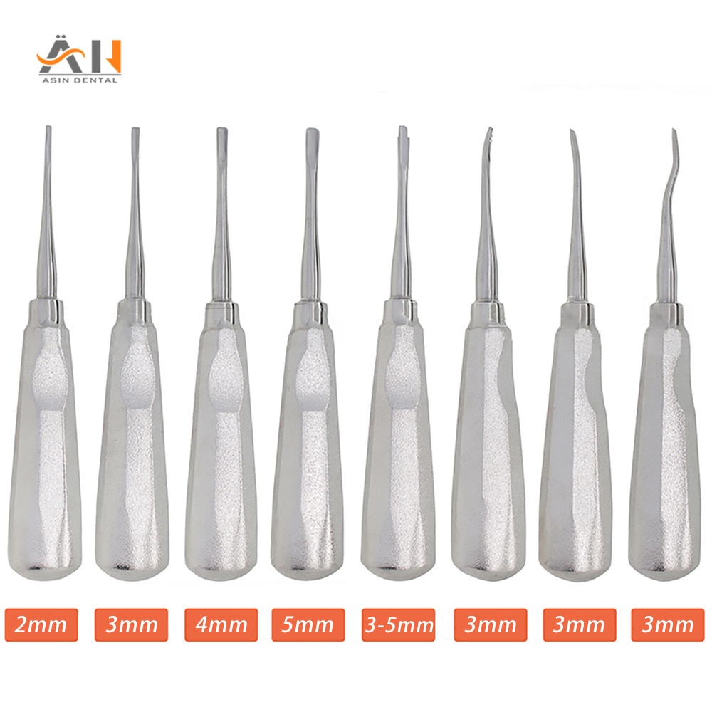 8pcs Dental Elevator Tooth Extracting Forceps Stainless Steel Root Lift ...