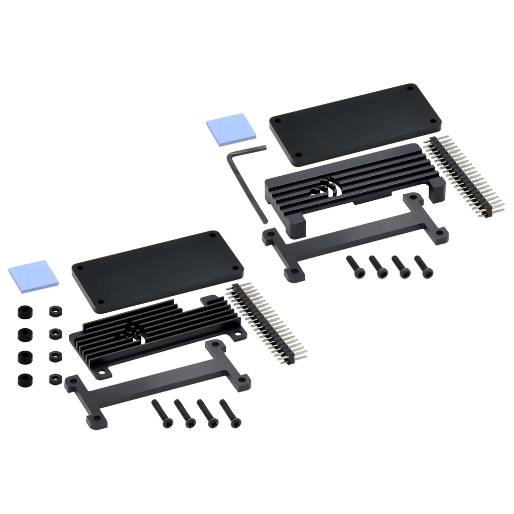 Raspberry Pi Zero 2 W Aluminum Case + Pin Header Screwdriver Passive Cooling Enclouse for