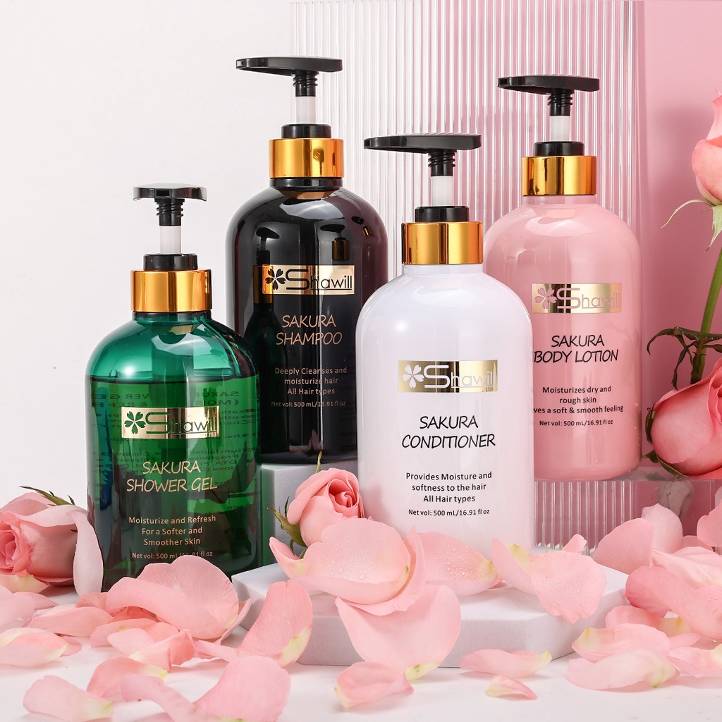 ๑﹊Shawill Sakura Blossom Shampoo Conditioner Shower Gel Body Lotion