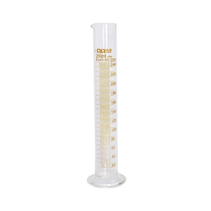 Glass graduated cylinder with scale Pyrex lab measuring cylinders with ...