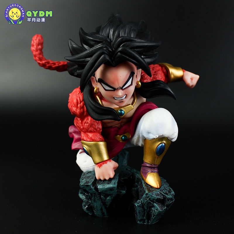 Dragon Ball GK Super Saiyan Four Broly Squatting Q Version Figure Model ...
